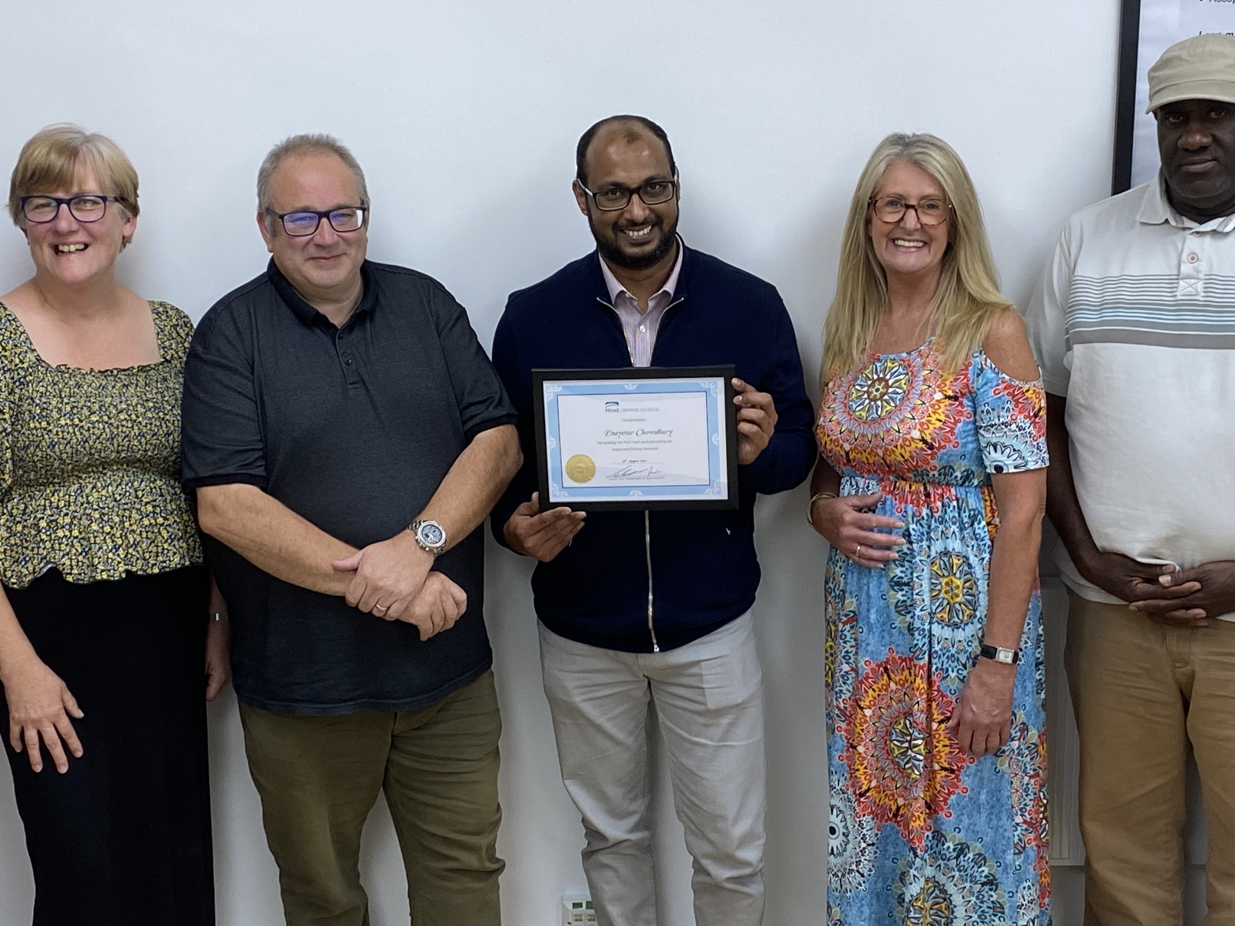 Driving instructor training session